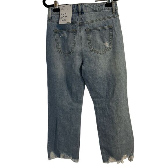 And Now This Macy’s The Mini Wide High Rise Relaxed Fit Cropped Jeans Size 25 - Picture 2 of 14
